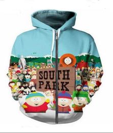 New Fashion Unisex Sweatshirt hoodies Men Women South Park Sweatshirts Harajuku Oversized ZIPPER Jacket Clothes