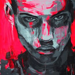 Francoise Nielly Palette Knife Impression Home Artwork Modern Portrait Handmade Oil Painting on Canvas Concave and Convex Texture Face078