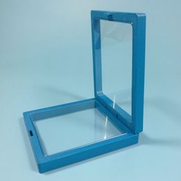 110*110*20mm Colorful PET Membrane box Holder Floating Display Case Earring Gems Ring Jewelry Suspension Packaging Box
