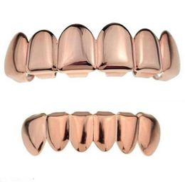 Fashion-Personality Fangs Teeth Set - Gold, Silver, and Rose Gold dental gold grillz for Women and Men - Vampire Grills for Dental Jewelry