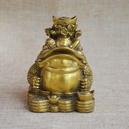 Golden toad send money fortune home accessories crafts furnishings factory direct sales pure copper gold toad back wealth ornaments