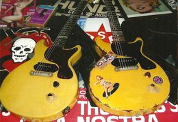 1959 Junior DC TV Yellow Cream Relic Electric Guitar, Black P90 Dog Ear Singlecoil Pickup, Red Turtle Shell Pickguard, Wrap Around Tailpiece, Vintage White Tuners