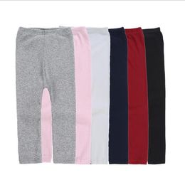 Girls Leggings Kids Solid Tights Candy Colour Stretch Pants Soft Knitted Bottom Socks Mid Waist Warm Cotton Fashion Pants Baby Clothing B6380