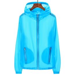 Unisex UV Sun Protection Jackets Transparent Long Sleeve Coats Summer Ultralight Anti-UV Skin Coat Quick Dry Cycling Jersey 2019
