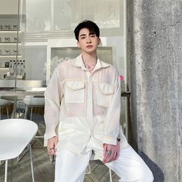 New Style Xiaoxiangfeng Sunscreen Coat Long Sleeve Men's Perspective Care Machine Thin Sunscreen Shirt