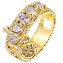 2019 New CZ Stone Wedding Ring Gold/Silver/Rose Gold Colour Engagement Ring for Woman