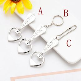 100pcs/lot Creative Heart LOVE Keychain Bottle Opener keyring beer opener For Wedding Party Gfit Favours