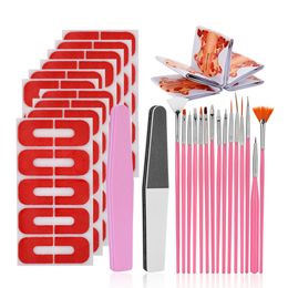 Nail Art Nail Brushes Extension Tool Practice Supply Set Nail File Manicure Tool Practice Beginner Accessories Kit