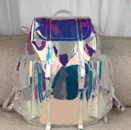 Dazzle Men Laser Flash PVC Designer Backpack Transparent Duffle Bag Brilliant Colour Backpacks Luggage Travel Bag Crossbody Shoulder Ha96ff#