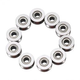 Freeshipping thrust ball bearings 100pcs U624ZZ U Groove Ball Bearing Guide Pulley For Rail Track Linear Motion System 4*13*7mm