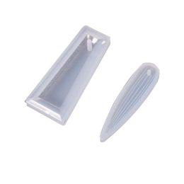 Trapezoid Leaves Pendant Silicone Resin Moulds UV Epoxy Resin Craft Casting Jewellery Pendant Earring Charm Making Tools