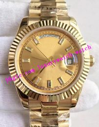 Luxury Watch Mens 40mm 228238 Yellow Gold Champagne Diamond Dial UNWORN Automatic Fashion Men's Watches Wristwatch Factory Sales