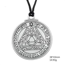 Vintage Pentacle Talisman Key of Solomon Seal Pendant Viking Totem Religious Pagan Wiccan Amulet Necklace