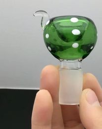 new 18mm male Coloured dot hook glass foam head Glass bongs Oil Burner Glass Water Pipes Oil Rigs Smoking Free