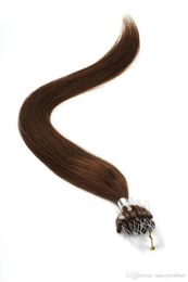 Top Quality Micro Ring hair extension INDIAN REMY 100% Human Hair 0.8g/s 200s/lot Brown Color
