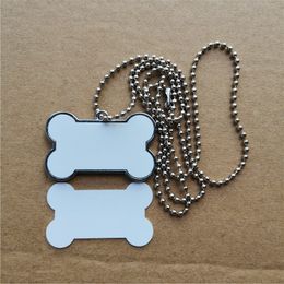 sublimation blank necklaces pendants dog bone shape heart transfer printing blank consumable print two sides factory price
