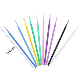 Grafting eyelash cleaning cotton swab disposable tattoo tip small plastic cotton swab makeup cleaning stick 100pcs/bag free DHL