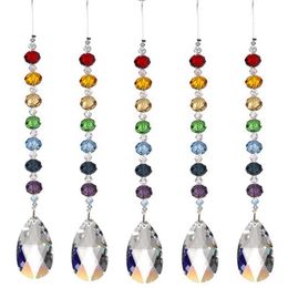 10 PCS Vintage Teardrop Chandelier Crystal Pendants Glass Prisms 50MM +2 Beads 10 PCS Vintage Teardrop Chandelier Crystal Pendants Glass Prisms 50MM +2 Beads