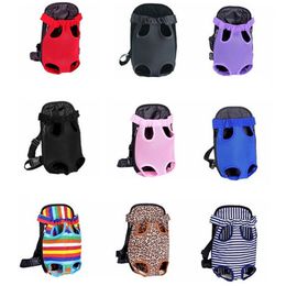 Pet Backpack Adjustable Shoulder Strap Dog Travel Bag Canvas Dog Bag Mesh Cloth Chest Pack Pet product accessories Portable DLH190