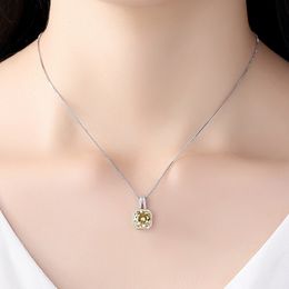 e Crystal Necklace Euramerican Simple Square Chain