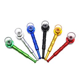 Newest Colourful Pyrex Glass Bowl Philtre Smoking Tube Mini Handpipe Portable Innovative Design Removable High Quality Hot Cake DHL Free