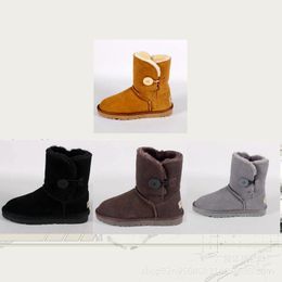 adult in the winter of female plush buckle warm and pure color shoes ballet boots men and women with coup