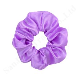 Women Solid Colour Satin Hair Circle Scrunchies Kids Girls Ponytail Soft Stretchy Hair Ring Elastic Rope Accessories Xmas Hairband NewC121008