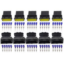 5 Sets 5 Pin 3.5mm waterproof automotive wiring harness plug DJ7053C-3.5-11/21