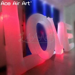 1.5m H Popular glowing inflatable L O V E letters decoration with air blower for parties or weddings on sale