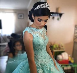 Appliques Beaded Quinceanera Dresses Sweet 15 Floor Length Women's Evening Prom Party Celebrity Red Carpet Catwalk Special Occasion Gowns