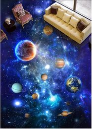 3d Pvc Flooring Custom Photo Waterproof Self Adhesive Floor Universe Galaxy Sky Planet Room Home Decor Painting 3d Wall Murals Wallpaper