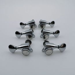 RARE Chrome Guitar Machine Heads Locking String Tuning Pegs Tuners for Electric Guitars