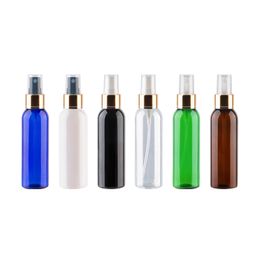 60ml High Quality Plastic Round Bottle With Gold Aluminum Sprayer Pump 60cc x 50 Wholesale PET Perfume Bottles Pump Sprayer
