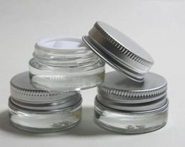 5g clear glass cream jar with silver aluminum lid, 5 gram cosmetic jar,packing for sample/eye cream,5g mini glass bottle SN2242
