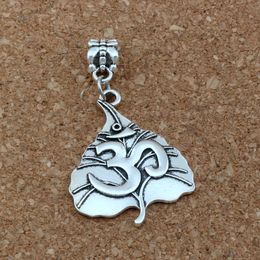 50 sätze tibetischen silber om yoga charms diy anhänger für halskette