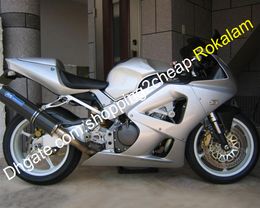-Motocicleta CBR900RR 900RR PARA HONDA COWLING 929 CBR 900 RR CBR900 929RR CBR929 Kit de carenización de plata 2000 2001 (moldeo por inyección)