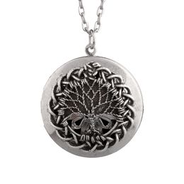 Fashion- Twist Tree of Life Essential Oil Diffuser Locket Necklace Pendant Lotus Tree of Life Collections Aroma Jewellery XSH