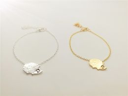 Cute Hedgehog charm Bracelet for Women Simple Cartoon Animal Porcupine Hedgepig Bracelets for Lady Gifts Jewellery