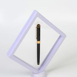 180*180*20mm transparent PET Membrane box Holder Floating Display Case Earring Gems Ring Jewelry Suspension Packaging Box