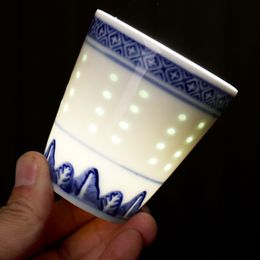 Vintage Porcelain Dragon Tea Cup Blue and White Jingdezhen Ceramic Sake Cups 80ml 150ml Teacup Drinkware Tea Bowls