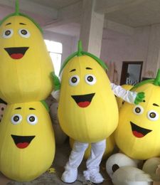 2019 High quality hot Rapid Make EVA Material Yellow pear Mascot Costume fruit Cartoon Apparel advertisement