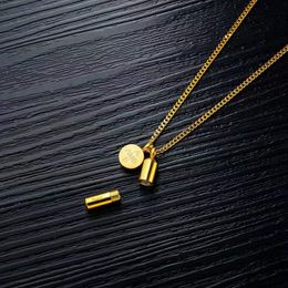 openable capsule pendant necklace men women luxury designer letter pendants stainless steel mens cuban link chain gold necklaces love gift