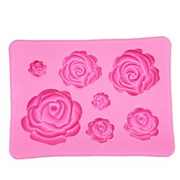 Rose Flowers silicone mould Cake Chocolate Mould wedding Decorating Tools Fondant Sugarcraft