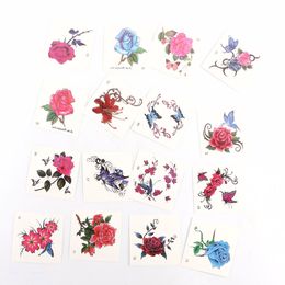 Femmes Bricolage Body Art Tattoo Fleur Papillon Vivid Tatouage Temporaire Autocollant