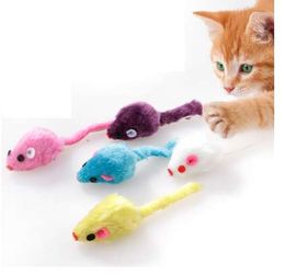 2PCS New Funny Cat Toy Gift Plush Rat Cat Toys Play False Mouse Bite Toys Kitten Toys Pet Mouse Funny Random