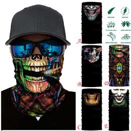 Bandana Scarf Mask Skull 3D Seamless Balaclava Magic Scarf Outdoor Sports Bandanas Ski Fishing Cycling Hiking Mask Neck Gaiter
