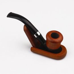 2024 Hot-selling removable cover Philtre pipe Philtre cigarette holder bakelite pipe bend handle acrylic pipe