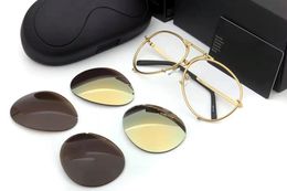 Luxury-designer eyewear men women fashion P8478 cool summer style polarized eyeglasses sunglasses sun glasses 2 sets lens 8478 with cases