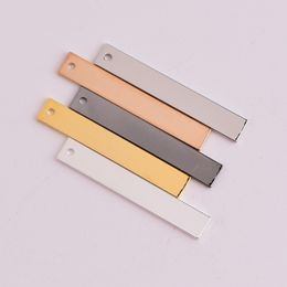 Bar Charm Pendants for DIY Jewellery two hole 32*5mm stamping tag bar charms for Necklace making Craft Findings Wholesales