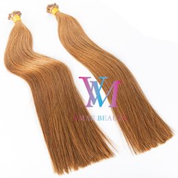 1g*50 Stand 50g Double Drawn Brazilian European Flat-tip Straight Pre-bonded Virgin Remy Keratin Fusion Human Hair Extensions